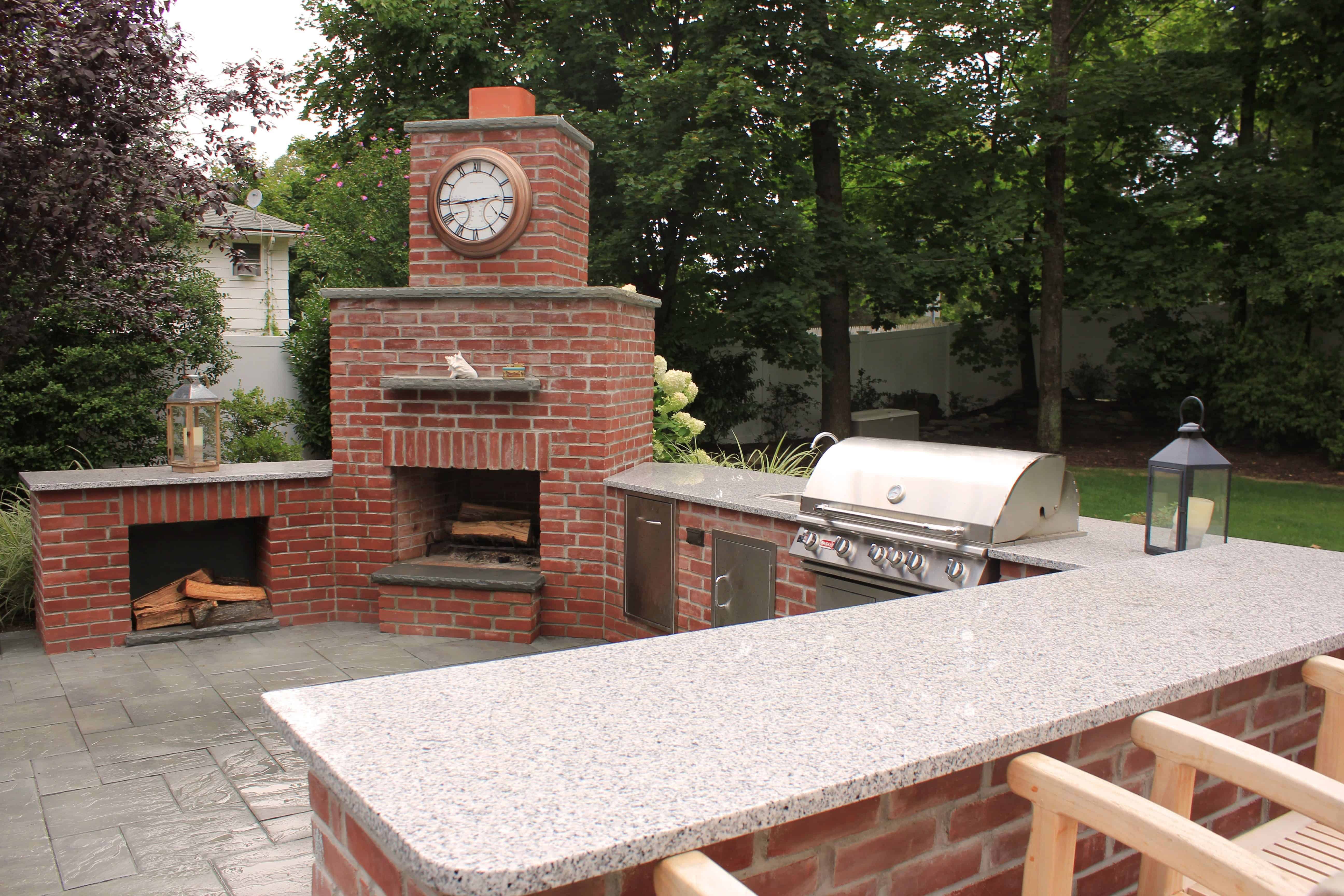 brick outdoor kitchen design